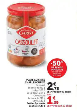 Super U CHARLES CHRIST Plats cuisines offre