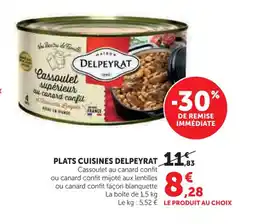 Super U DELPEYRAT Plats cuisines offre