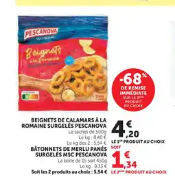 Super U PESCANOVA Beignets de calamars â la romaine surgelés offre