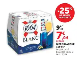 Super U 1664 Biere blanche offre