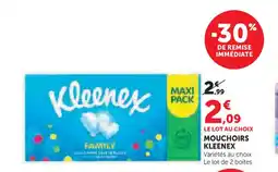 Super U KLEENEX Mouchoirs offre