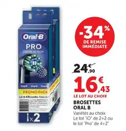 Super U ORAL B Brosettes offre