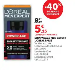 Super U L'OREAL PARIS Soin visage men expert offre