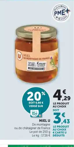 Super U U Miel offre