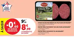 Super U BIGARD Hache vrac pur boeuf 15% mg plein air offre