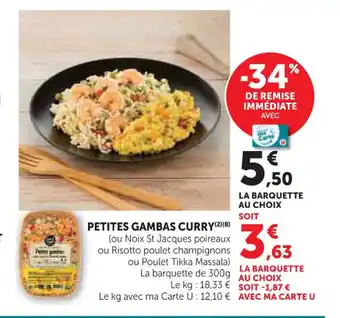 Super U Petites gambas curry offre
