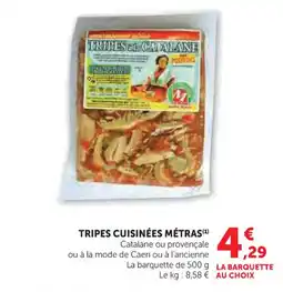 Super U Tripes cuisinées métras offre