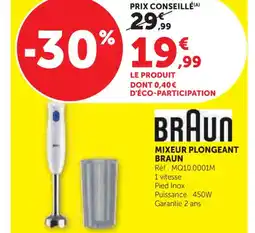 Super U BRAUN Mixeur plongeant offre