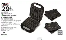 Carrefour Appareil Gaufrier & sandwich XL offre