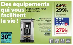 Carrefour Expresso broyeur ECAM21.112.S magnifica Silver offre