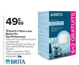 Carrefour BRITA Pack 6+2 filtres à eau Maxtra Pro Pure Performance offre