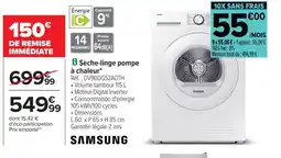 Carrefour SAMSUNG Sèche-linge pompe à chaleur offre