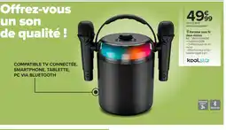 Carrefour KOOLSTAR Karaoke sans fil deux micros offre