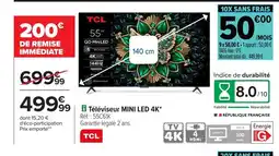 Carrefour TCL Téléviseur MINI LED 4K offre
