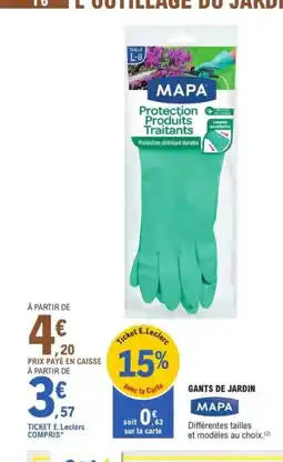 E.Leclerc Jardi MAPA Gants de jardin offre