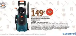 E.Leclerc Jardi FOXTER Nettoyeur haute pression 180 bar avec enrouleur offre