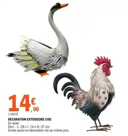E.Leclerc Jardi Decoration exterieure coq offre