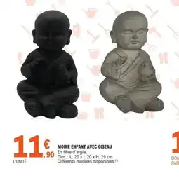 E.Leclerc Jardi Moine enfant avec oiseau offre