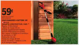 E.Leclerc Jardi Coupe-bordures a batterie 18v offre