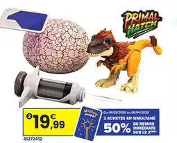 JouéClub Primal hatch jurassic world - dino hybride éclosion surprise offre