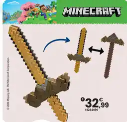 JouéClub Minecraft - epée pioche 2 en 1 offre