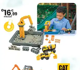 JouéClub Caterpillar coffret chantier i 3 ans avec 2 véhicules, 340 g de sable et des accessoires. 41163324 offre