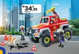 JouéClub Véhicule de pompiers avec bidon enflammé offre