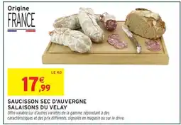 Intermarché SAUCISSON SEC D'AUVERGNE offre