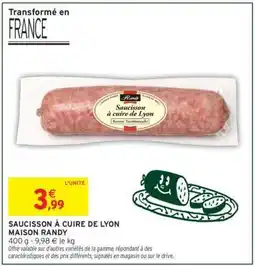 Intermarché SAUCISSON À CUIRE DE LYON offre