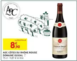 Intermarché AOC CÔTES DU RHÔNE ROUGE DOMAINE GUIGAL offre