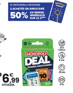 JouéClub Monopoly deal offre