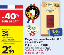 Carrefour Market Magret de canard tranché i.g.p. du sud-ouest reflets de france offre