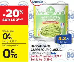 Carrefour Market Haricots verts carrefour classic offre