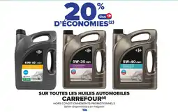Carrefour Market Sur toutes les huiles automobiles carrefour offre