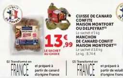 U Express Cuisse de canarda confite maison montfort ou delpeyrat offre