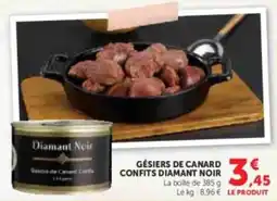 U Express Gésiers de canard confits diamant noir offre