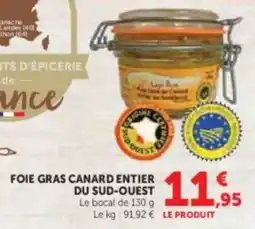 U Express Foie gras canard entier du sud-ouest offre