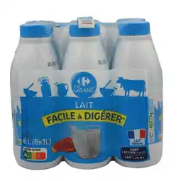 Carrefour Carrefour classic' lait u.h.t. facile à digérer offre