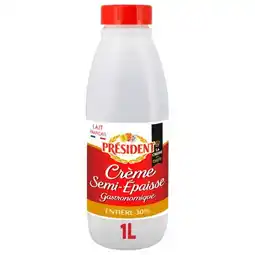 Carrefour Président crème semi-épaisse gastronomique offre