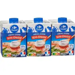 Carrefour Carrefour classic' crème légère offre