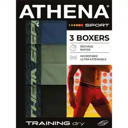 Carrefour Athena boxers homme training dry offre