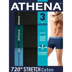 Carrefour Athena boxers homme coton 720 offre