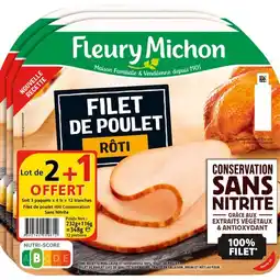 Carrefour Fleury michon filet de poulet rôti offre