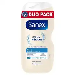 Carrefour Sanex gel douche derma thérapie duo pack offre