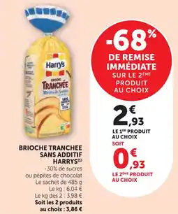 Hyper U Brioche tranchee sans additif harrys offre