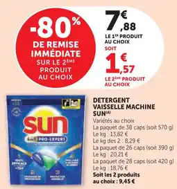 Hyper U Detergent vaisselle machine sun offre