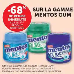 Hyper U Sur la gamme mentos gum offre