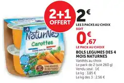 Hyper U Bols legumes des 4 mois naturnes offre