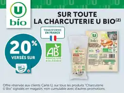 Hyper U Sur toute la charcuterie u bio offre