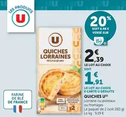 Hyper U Quiches u offre
